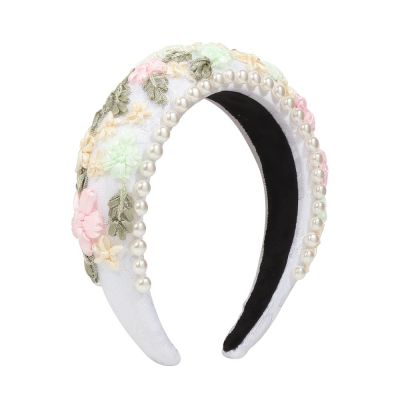 Embroidered Headband with Flower