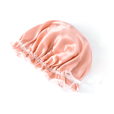 Silk Bonnet with Lace