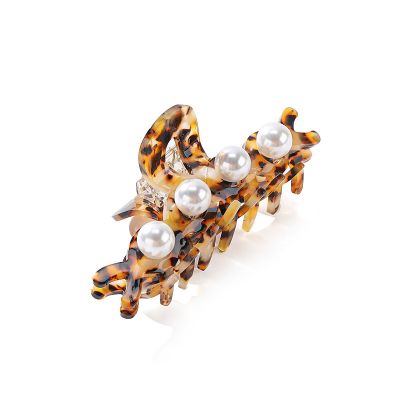 Acetate Hair Claw with Pearl