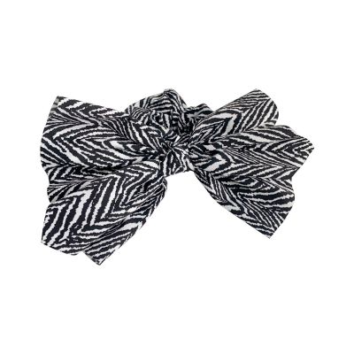 Striped Bow Hair Tie