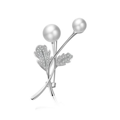 Fashion Micro-set Zirconia Pearl Brooch 