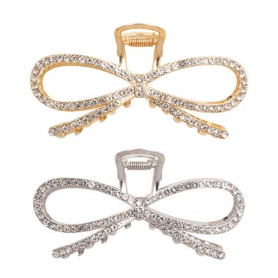 Rhinestone Bow Grab Clip