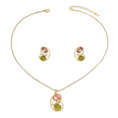 Niche Mori College Style Earrings Necklace Set 