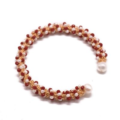 Freshwater Rice Pearl Elastic Bracelet