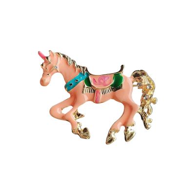 Creative Cute Zodiac Horse Brooch 