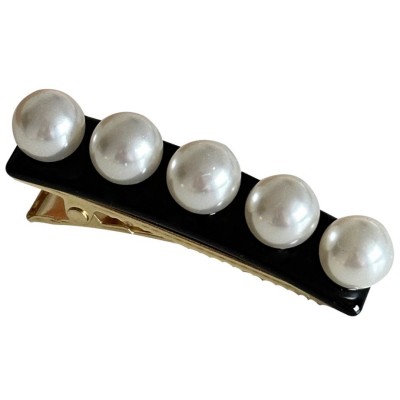 Acetate Duckbill Clip with Pearl