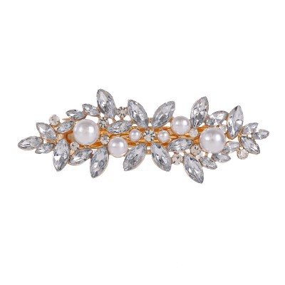 Alloy Barrette with Diamond