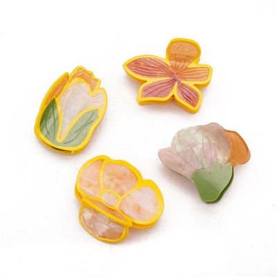 Flower Acetate Hair Claw